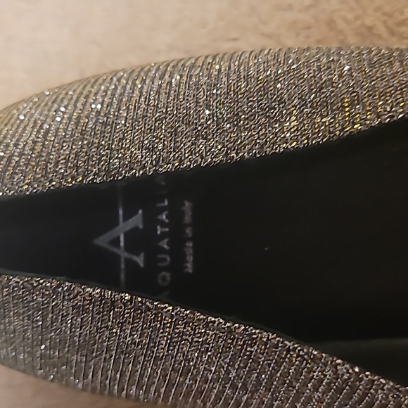 AQUATALIA MARCELLA GLITTER BALLET FLATS Women's Size 9.5. Gold Silver - Picture 7 of 7